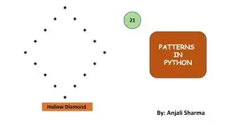 Hollow Diamond Pattern | Patterns in Python | Python Lectures |