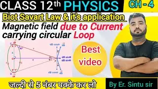 Magnetic field on the axis of a Circular Current loop |Class 12th |CH. 4- Moving Charges & Magnetism