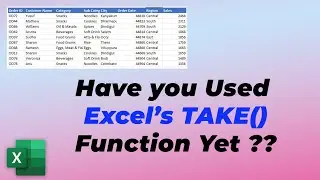 Mastering the Take() Function - Extracting Data like a Pro! | Excel Tutorial | MiTutorials