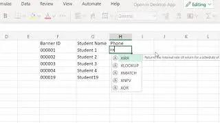 Excel Xlookup