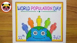 World Population Day Drawing / World Population Day Poster Drawing / Population Day Drawing