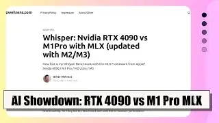 Battle of Titans: Nvidia RTX 4090 vs. M1 Pro MLX - AI Showdown!