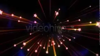 Pack of 3 Elegant Shooting Stars Background loops Full HD 01