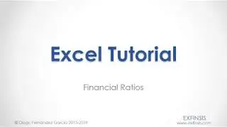 Excel Tutorial. Financial Ratios