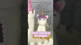 Fondant Unicorn Cake Topper #cake #cakedecorating #fondant #fondanttopper #unicorn