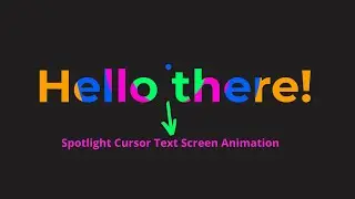 Spotlight Cursor Text Screen Effect Using HTML CSS and JavaScript