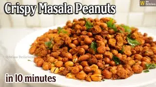 Masala Peanuts | 10 minutes quick evening tea time snacks | Bakery style crispy masala peanuts