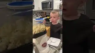 Popcorn surprise! 😂 #shorts #fail #funny #popcorn #kid  #kyoot #funny #funnyvideos