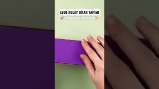 Evde Kolay Gitar Nasıl Yapılır 🎸 Kutu ve Lastik ile Gitar Yapımı 💡❓ 