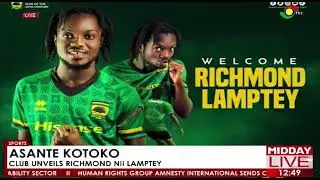 Asante Kotoko Club unveils Richmond Nii Lamptey