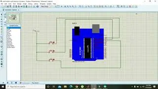 how to make a simulation of push button with arduino in proteus
