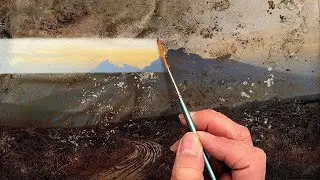 Moldy Watercolor Painting Restoration | Time-Lapse