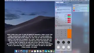 HOW TO ADD OR REMOVE WIDGETS IN NOTIFICATION CENTER IN MAC OS MOJAVE