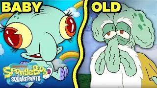 Squidward's Stages of Life! ⏰ Baby Squid to Old Man | SpongeBob