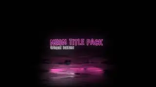 Neon Title Pack DaVinci Resolve Template