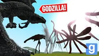 GODZILLA VS TREVOR HENDERSON GIANTS! 😱 (Garry's Mod Sandbox) | JustJoeKing