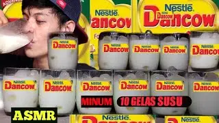 MINUM 10 GELAS SUSU ASMR MINUMAN DRINKING SOUNDS