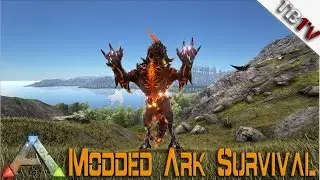 Ark Survival Evolved DRAGON GOD Mod - DRAGON GOD EPIC FUN TIME!  Modded Ark S1E6