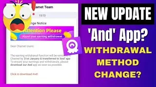 Chamet New update 2024 | Chamet withdrawal method change | Chamet And app new update 2024