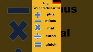 vier Grundrechenarten  #deutschlernen #learngermana1 #languagelearning #germancourse