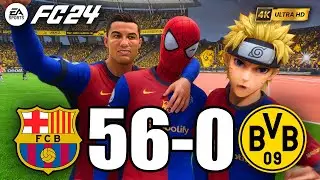 FIFA 23 | RONALDO, MESSI, SPIDER MAN, NARUTO ALL STARS | FC BARCELONA 56-0 Dortmund