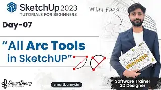 Sketchup 2023 Tutorials Day-7 in Hindi | How To Use Arc Tool in SketchUp | Make Smooth Arc SketchUp