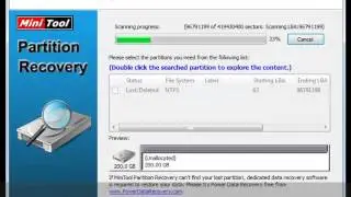 MiniTool Partition Recovery Full Scan Mode Recovers Lost Partitions