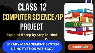 Class 12 Computer Science Project Hindi | Class 12 IP project | Library Management System in Python