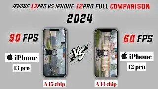 iphone 13Pro vs 12Pro Bgmi/Pubg test |  side by side test in 2024 seconds iphone full results