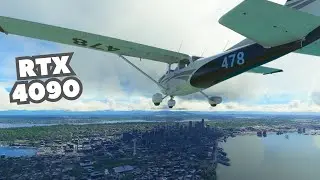 Seattle Flight in Cessna 172 with RTX 4090 - Incredible Graphics