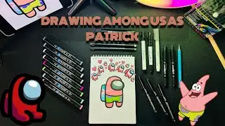 How to draw and paint among us Az Patrich #drawing #art #amongus #learn #game #cartoon #howtodraw