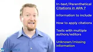 APA 7th Edition: In-text Citations