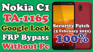 How To Nokia C1 TA-1165 FRP/Google Account Lock Bypass Without Pc 2023