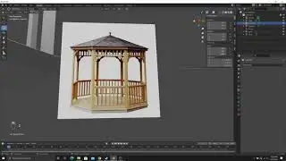 Model, texture and animate a gazebo in Blender