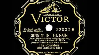 1st RECORDING OF: Singin’ In The Rain - The Rounders (1929)