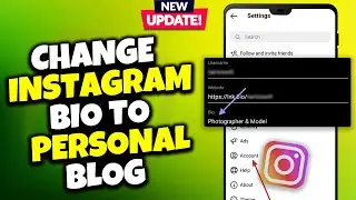 How To Change Instagram Bio To Personal Blog 2024 | Add website to your Instagram profile