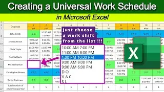 Create Your Perfect Work Schedule in Excel