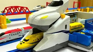 JR Shinkansen train toys ☆ Big train base (N700) Doctor Yellow etc.