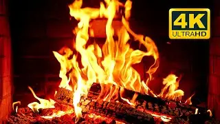 🔥 Cozy Fireplace 4K (12 HOURS). Fireplace with Crackling Fire Sounds. Crackling Fireplace 4K