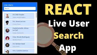 REACT Live User Search | Filter in React JS | React JS Tutorial 2022