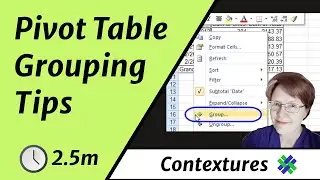 Excel Pivot Table Grouping