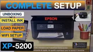 Epson XP 5200 Setup, Install Ink, Load Paper, Align Ink Cartridges, WiFi Setup, iPhone Setup Review.