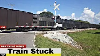 Train Stuck at New Railroad Crossing Due to Bridge Malfunction