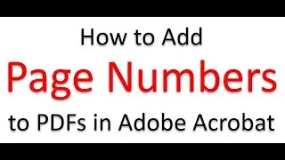 Avoid This Mistake: Page Numbering in Adobe Acrobat