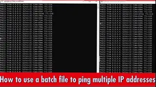 How to use a batch file to ping multiple IP addresses