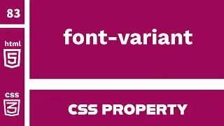 CSS Property : font-variant explained !