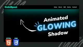 Navbar With Cool Animated Glowing Shadow Using HTML & CSS