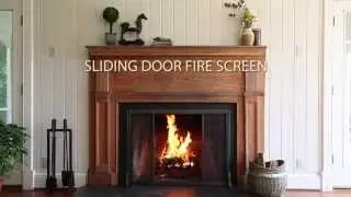 Riveted Fireplace Screen With Sliding Door And Tool Set SKU#13395 - Plow & Hearth