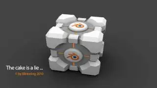 Weighted Companion Cube (Portal) - Blender  3D Model