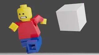 Lego Man is killed by Default Cube